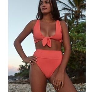 Beach Riot Solid Highway high waisted bikini SET